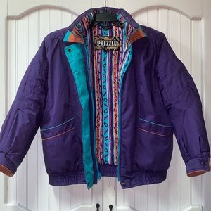 90s Bright Color Ski Jacket L Vintage Purple Puffer